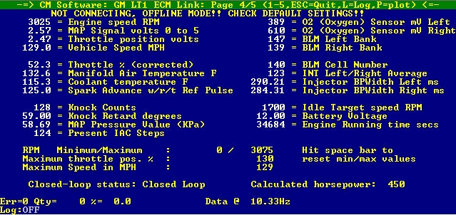 ECM852 Serial DOS-Based ALDL Software